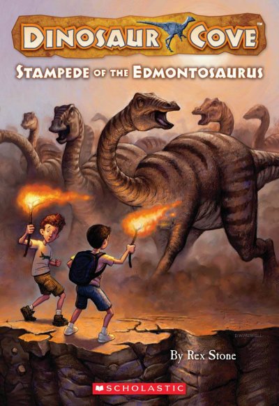 Stampede of the Edmontosaurus / by Rex Stone ; illustrated by Mike Spoor.
